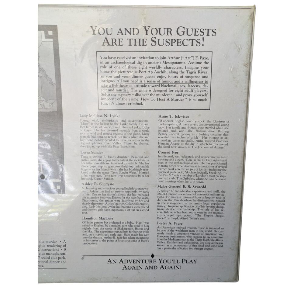 Vintage How to Host a Murder Game Episode A Matter Of Faxe New Sealed 1986 - Picture 4 of 6